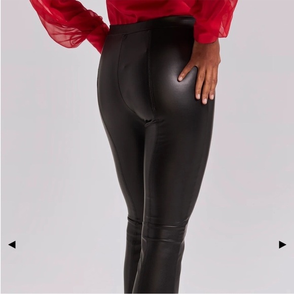 Generation Love Pant ZAYLA VEGAN LEATHER LEGGINGS Flare Leg Black Size S NEW - Picture 3 of 16